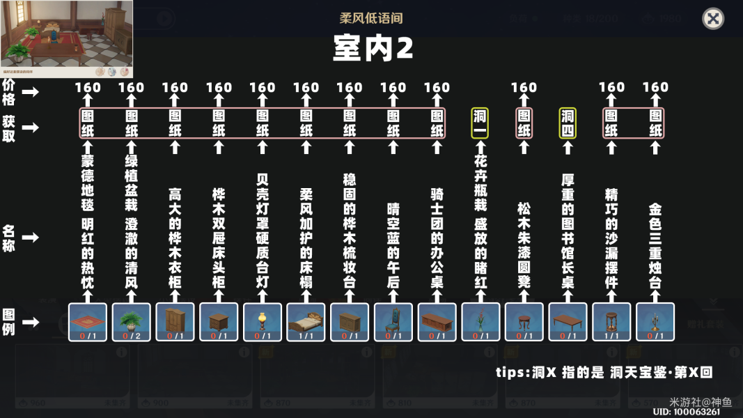 《原神》尘歌壶柔声低语间室内赠礼套装洞天摹数代码分享