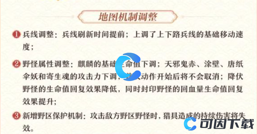《决战平安京》S20赛季地图机制调整介绍