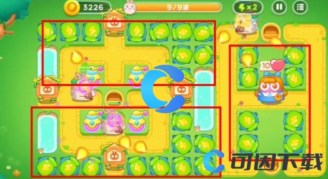 《保卫萝卜4》绿野奇缘第58关通关攻略