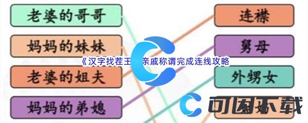 《汉字找茬王》亲戚称谓完成连线通关攻略