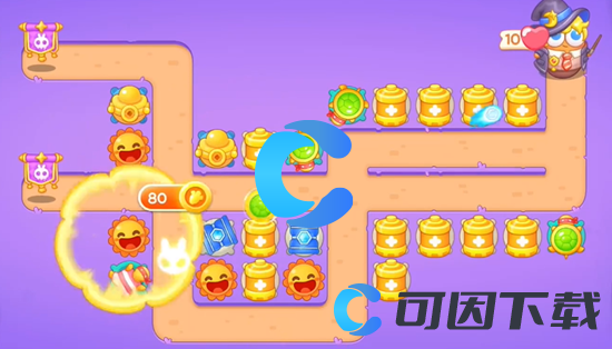 《保卫萝卜4》阿波与魔法宝藏第六十一关图文攻略