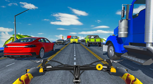 疯狂的交通自行车骑士3D游戏截图