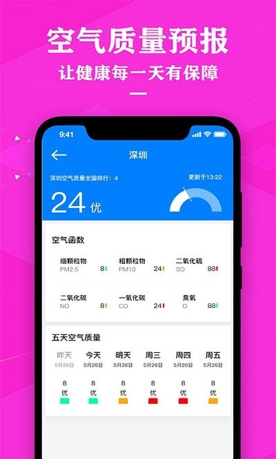 准时天气预报手机软件app