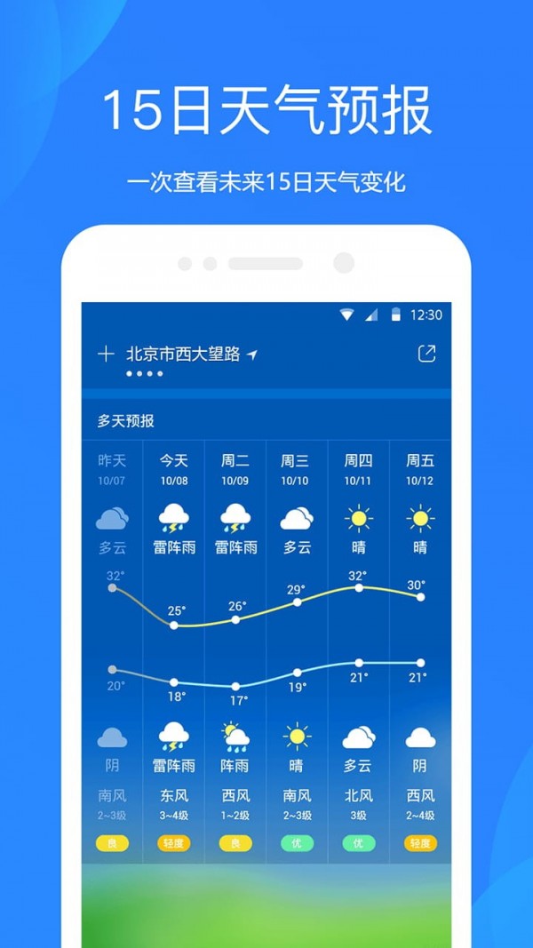 天气预报通手机软件app