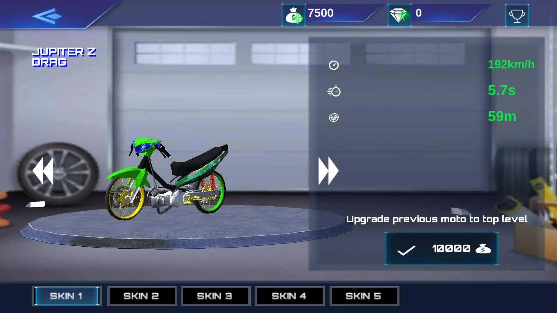 阻力改装摩托车游戏截图