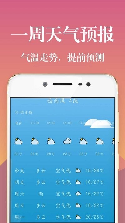 实时天气降雨预报手机软件app