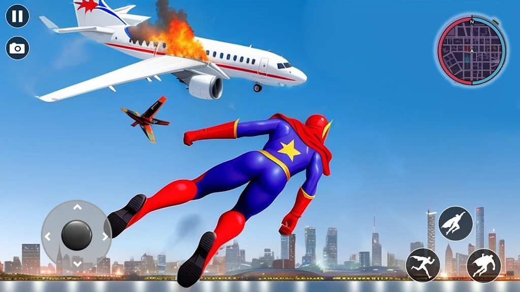 超级英雄飞行救援城市游戏截图