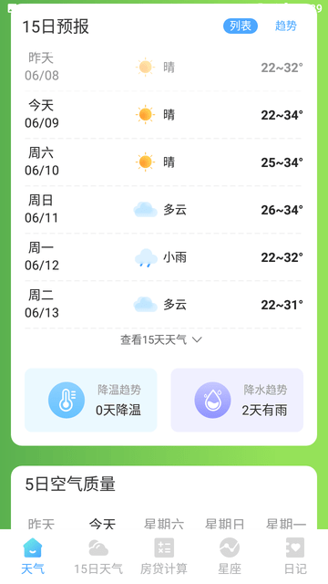 天气预知手机软件app