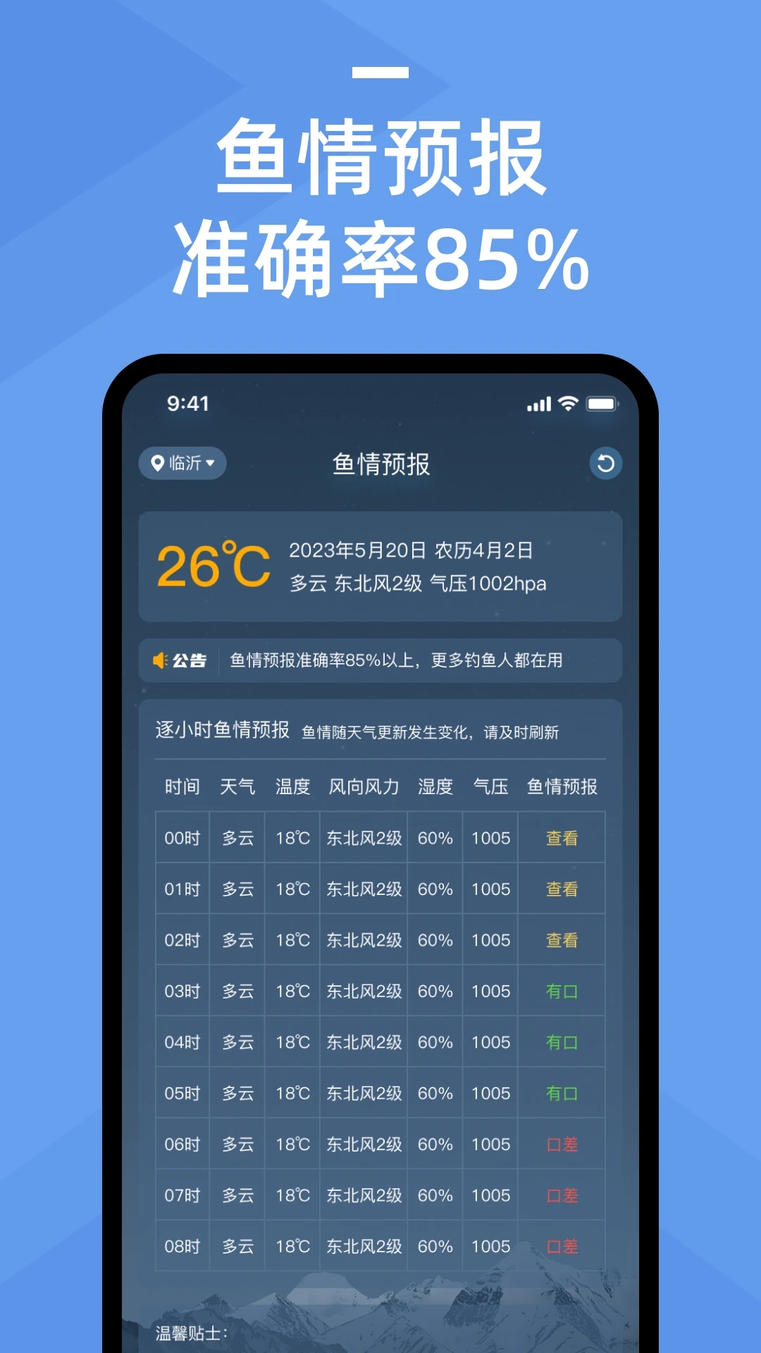 鱼情预报手机软件app