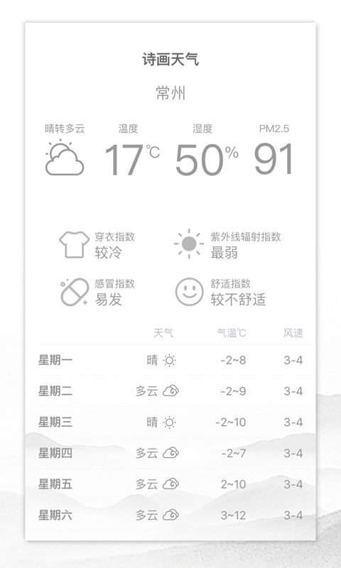 诗画天气手机软件app