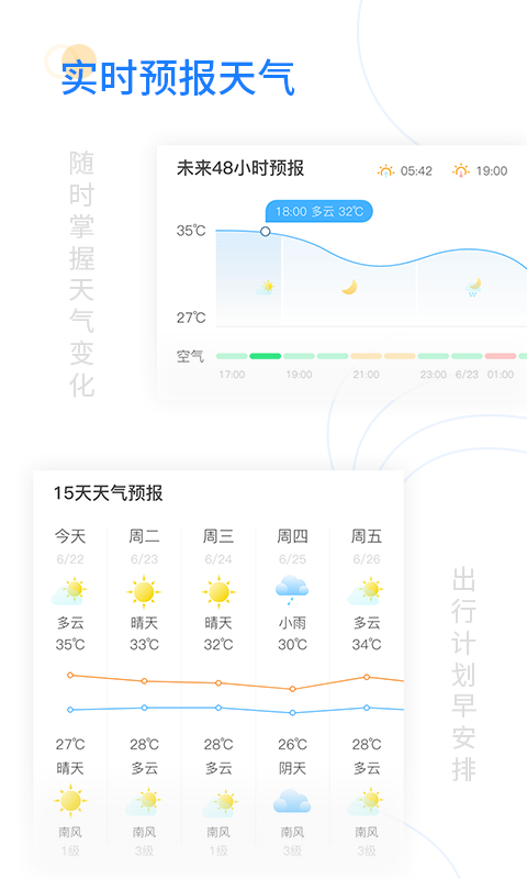 实时天气预告手机软件app