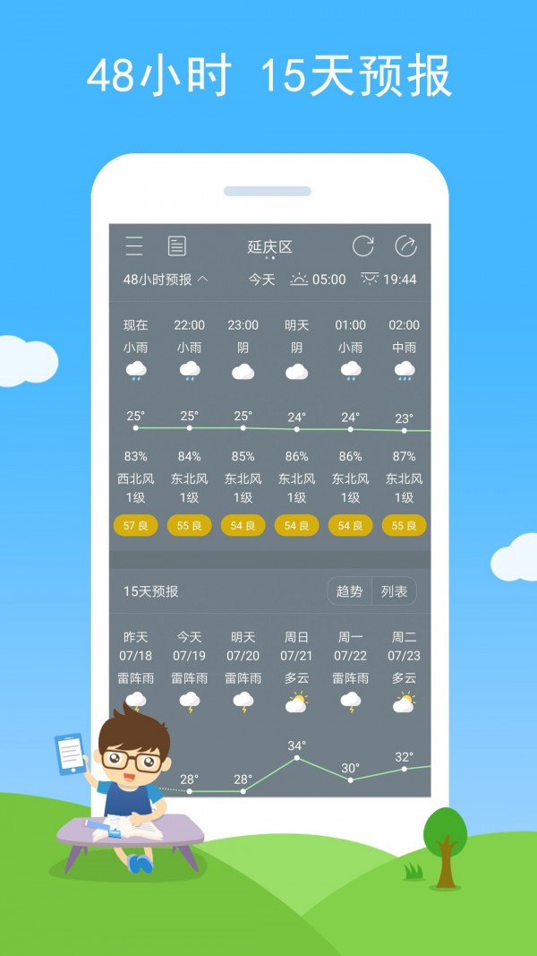 七彩天气手机软件app
