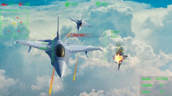喷气式战机空袭游戏截图