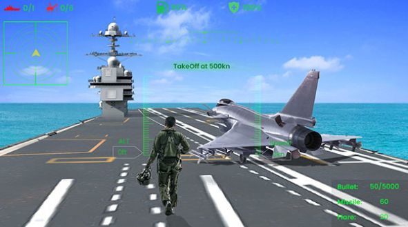 喷气式战机空袭游戏截图