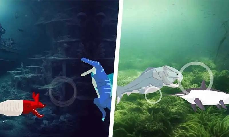 巨齿鲨与海怪搏斗手游app