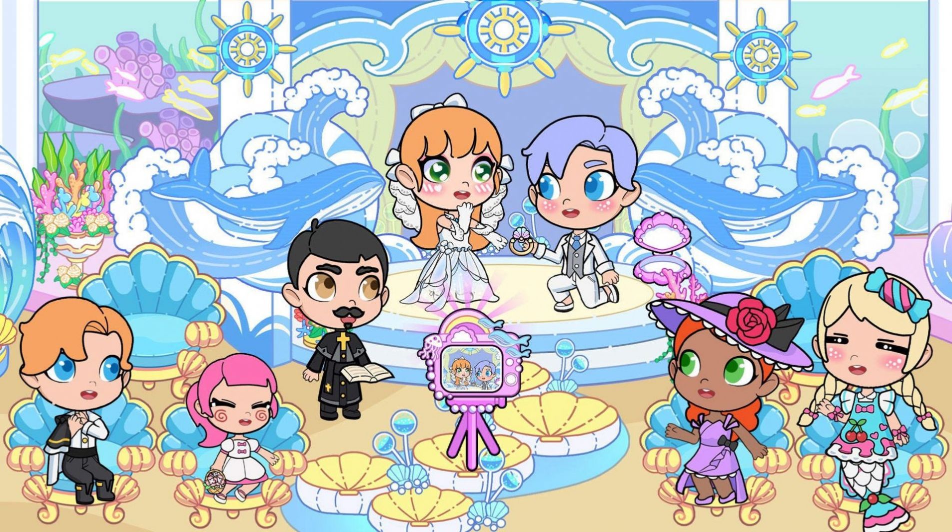 美人鱼婚礼城堡世界游戏截图