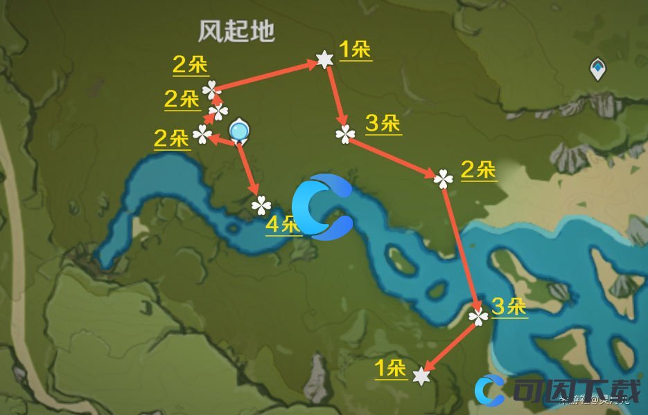 《原神》砂糖突破材料风车菊采集路线分享