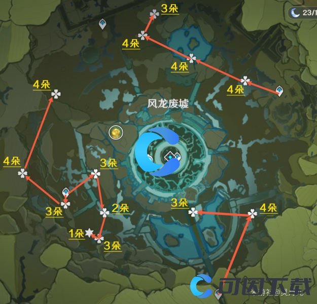 《原神》砂糖突破材料风车菊采集路线分享